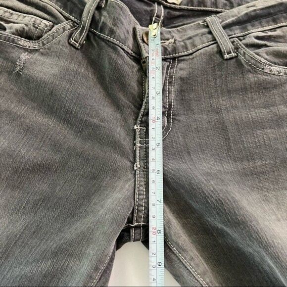 Current/elliott Jeans The Skinny Low Rise in Overcast Destroy 80s Sz 27 - Picture 10 of 15